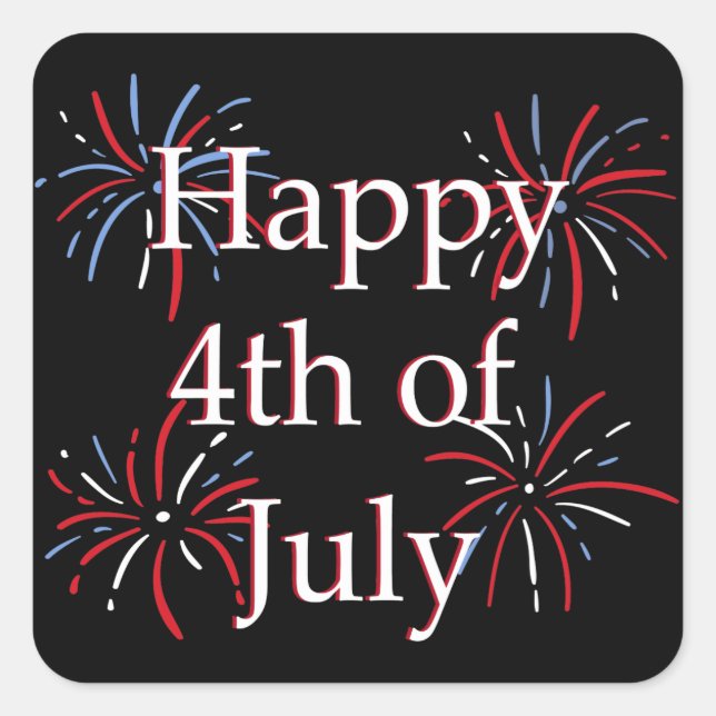 Adesivo Quadrado Pau Quadrado Feliz (Frente)