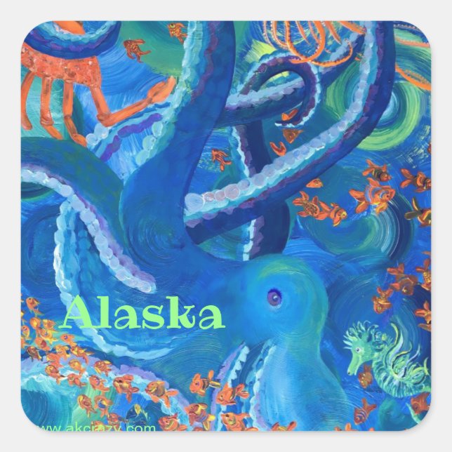 Adesivo Quadrado Pau quadrado Octopacifica _ALASKA (Frente)