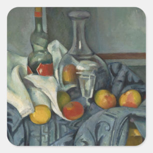 Adesivo Quadrado Paul Cezanne   a garrafa do Peppermint, 1893-95