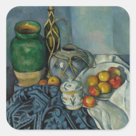 Adesivo Quadrado Paul Cezanne - A Vida Estática com Maçãs
