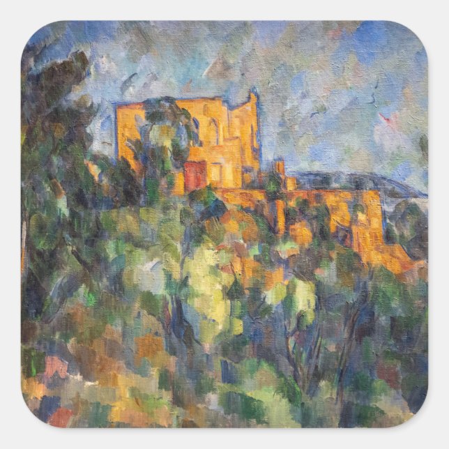 Adesivo Quadrado Paul Cezanne - Chateau Noir (Frente)
