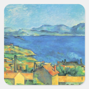 Adesivo Quadrado Paul Cezanne - Golfo De Marselha Seen L'Estaque
