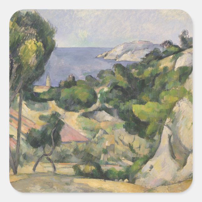 Adesivo Quadrado Paul Cezanne | L'Estaque (Frente)