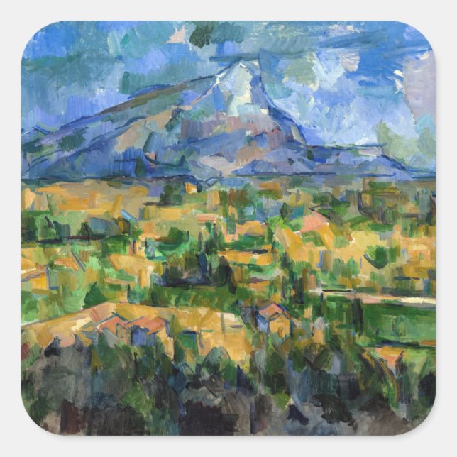 Adesivo Quadrado Paul Cezanne - Mont Sainte-Victoire (Frente)