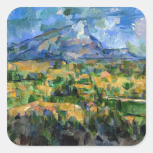 Adesivo Quadrado Paul Cezanne - Mont Sainte-Victoire