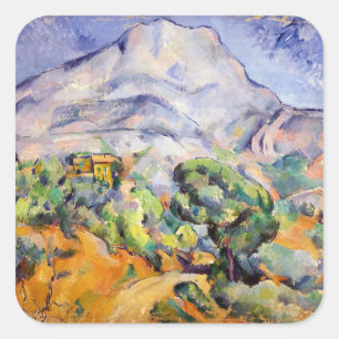 Adesivo Quadrado Paul Cezanne - Mont Sainte-Victoire, Estrada Tholo
