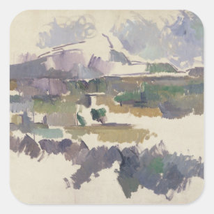 Adesivo Quadrado Paul Cezanne   Montagne Sainte-Victoire, 1904-05
