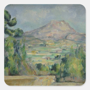 Adesivo Quadrado Paul Cezanne   Montagne Sainte-Victoire, c.1887-90
