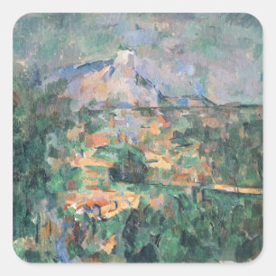 Adesivo Quadrado Paul Cezanne   Montagne Sainte-Victoire de Lauve