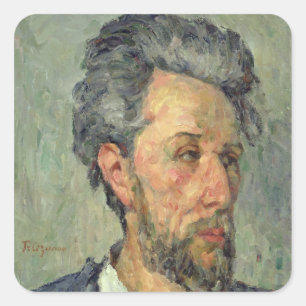 Adesivo Quadrado Paul Cezanne   Retrato de Victor Chocquet, 1876-7