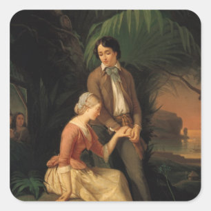 Adesivo Quadrado Paul e Virginie