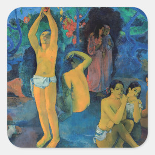 Adesivo Quadrado Paul Gauguin - De Onde Vimos?