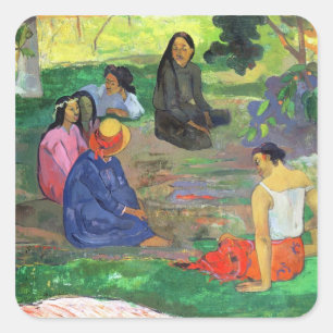 Adesivo Quadrado Paul Gauguin Les Parau Parau, ou conversação,
