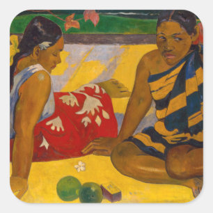 Adesivo Quadrado Paul Gauguin - Mulheres taitianas / Parau Api