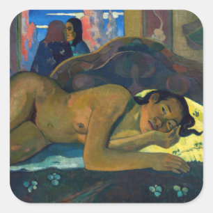 Adesivo Quadrado Paul Gauguin - Nunca mais / O Taiti