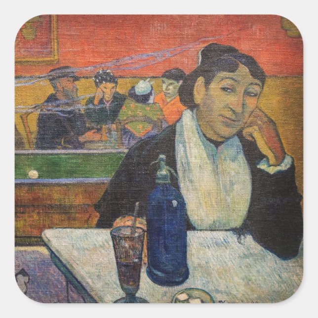Adesivo Quadrado Paul Gauguin - O Café da Noite, Arles (Frente)