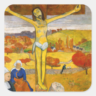 Adesivo Quadrado Paul Gauguin - O Cristo amarelo