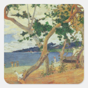 Adesivo Quadrado Paul Gauguin   pelo litoral, Martinica, 1887 (