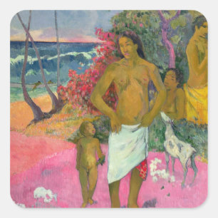 Adesivo Quadrado Paul Gauguin   uma caminhada pelo mar, 1902