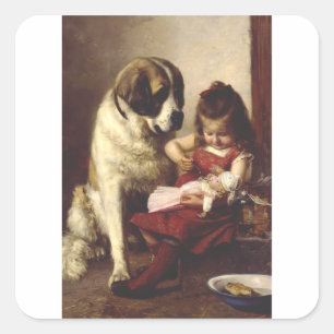 Adesivo Quadrado Paul Hermann Wagner: Melhores Amigos Arte Vitorian