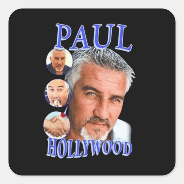 Adesivo Quadrado Paul Hollywood (Frente)