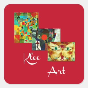 Adesivo Quadrado Paul Klee Abstrato Art Collage