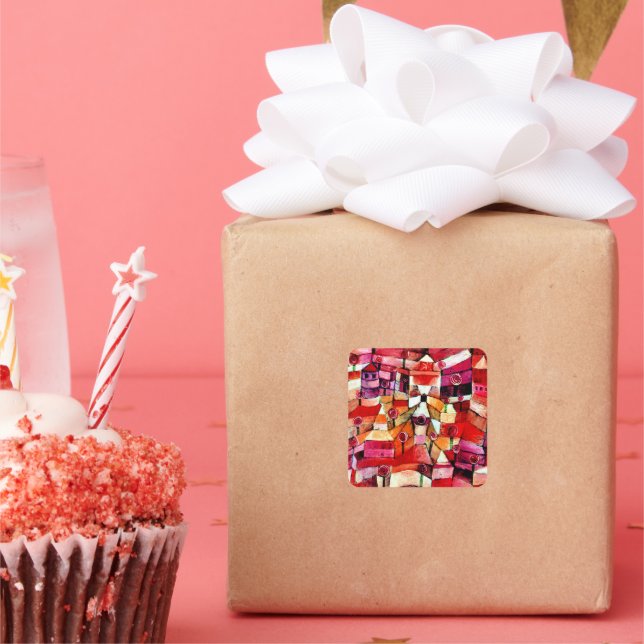 Adesivo Quadrado Paul Klee art - Ose Garden, painting by Klee (Festa)