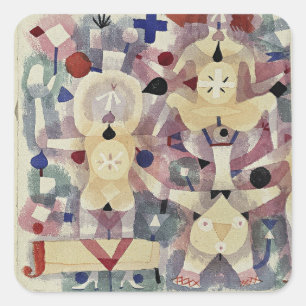 Adesivo Quadrado Paul Klee, Carnaval na Neve,
