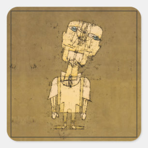Adesivo Quadrado Paul Klee Fantasma de um Gênio Arte Abstrata Vinta