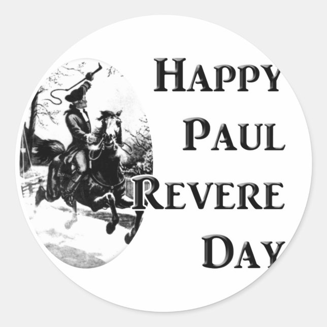 Adesivo Quadrado Paul Revere Day (Frente)