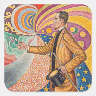 Adesivo Quadrado Paul Signac - Retrato de M Felix Feneon, Opus 217