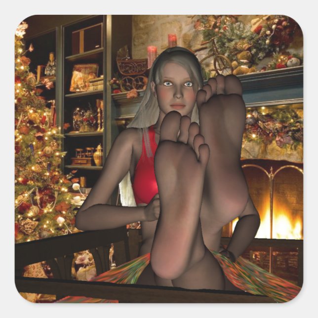 Adesivo Quadrado Pausa de Natal (Frente)