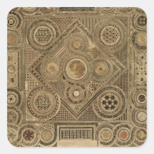 Adesivo Quadrado Pavimento do Mosaico Antes do Altar, prato A de "N