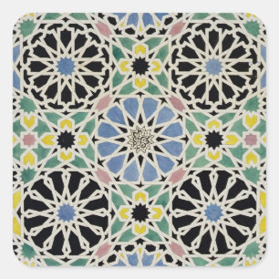 Adesivo Quadrado Pavimento do Mosaico na Alhambra, de 'O Árabe