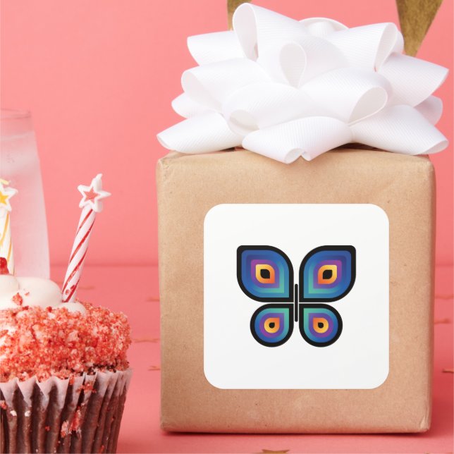 Adesivo Quadrado Pavock Flame Butterfly (Festa)