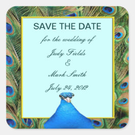 Adesivo Quadrado Pavock Wedding The Date Stickers