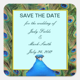 Adesivo Quadrado Pavock Wedding The Date Stickers