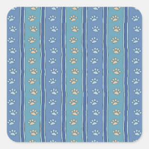 Adesivo Quadrado Pawprint Pattern