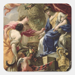 Adesivo Quadrado Paz da prudência e abundância principais, c.1645