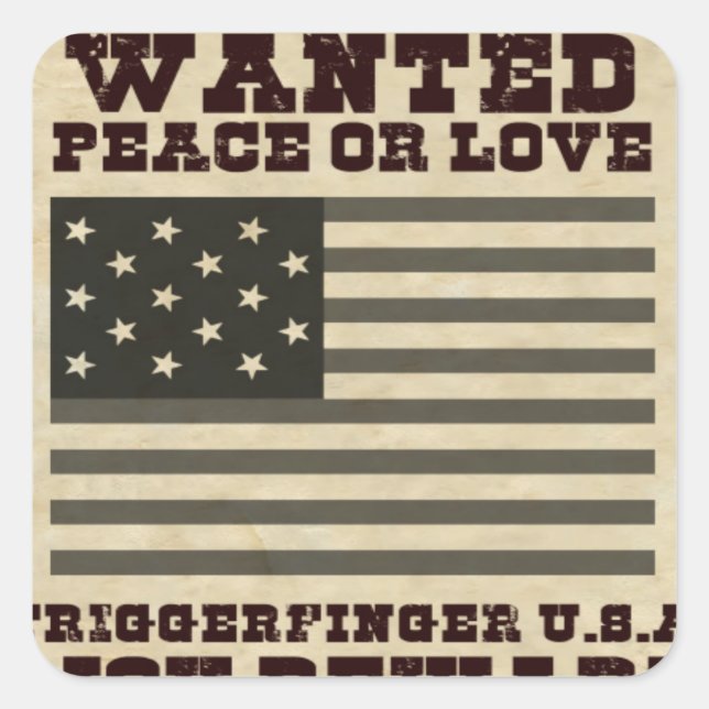 Adesivo Quadrado Paz desejada (Frente)