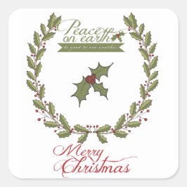 Adesivo Quadrado Paz nos Stickers de Férias da Terra