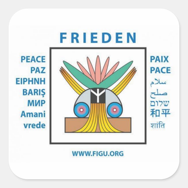 Adesivo Quadrado Paz Verdadeira (Frente)