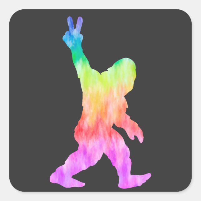 Adesivo Quadrado Pé Grande do Amor pela Paz (Frente)