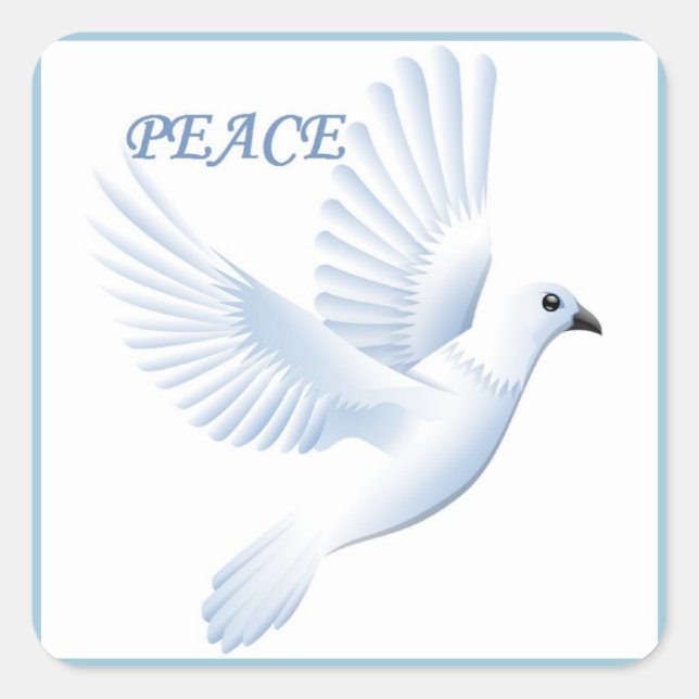 ADESIVO QUADRADO PEACE DOVE (Frente)