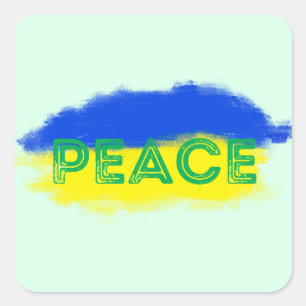Adesivo Quadrado PEACE mantém-se livre para a Ucrânia
