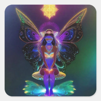 Adesivo Quadrado Peacepixy Cartão de visita