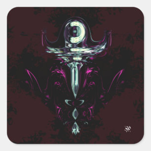 Adesivo Quadrado Peão espacial v1