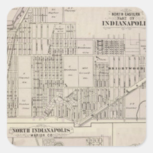 Adesivo Quadrado Peça de Northerneastern de Indianapolis