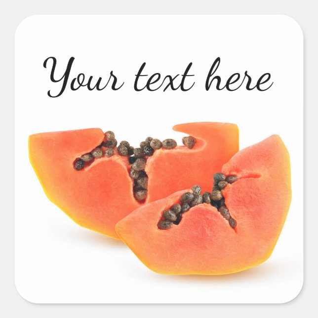 Adesivo Quadrado Peças de Papaya (Frente)