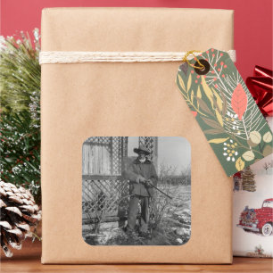 Adesivo Quadrado Pecuarista Caubói ou Fora da Lei Canadense do Velh